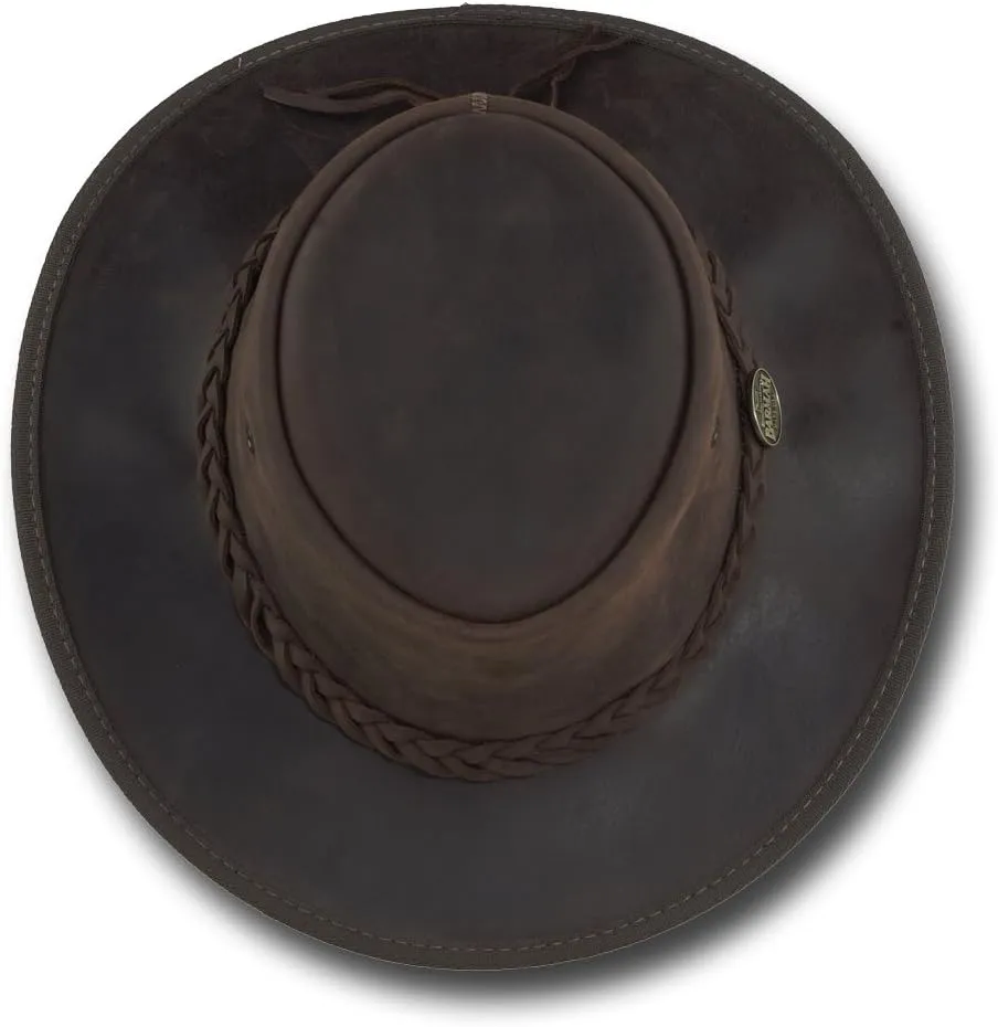 Foldaway Bronco Leather Hat - Item 1060