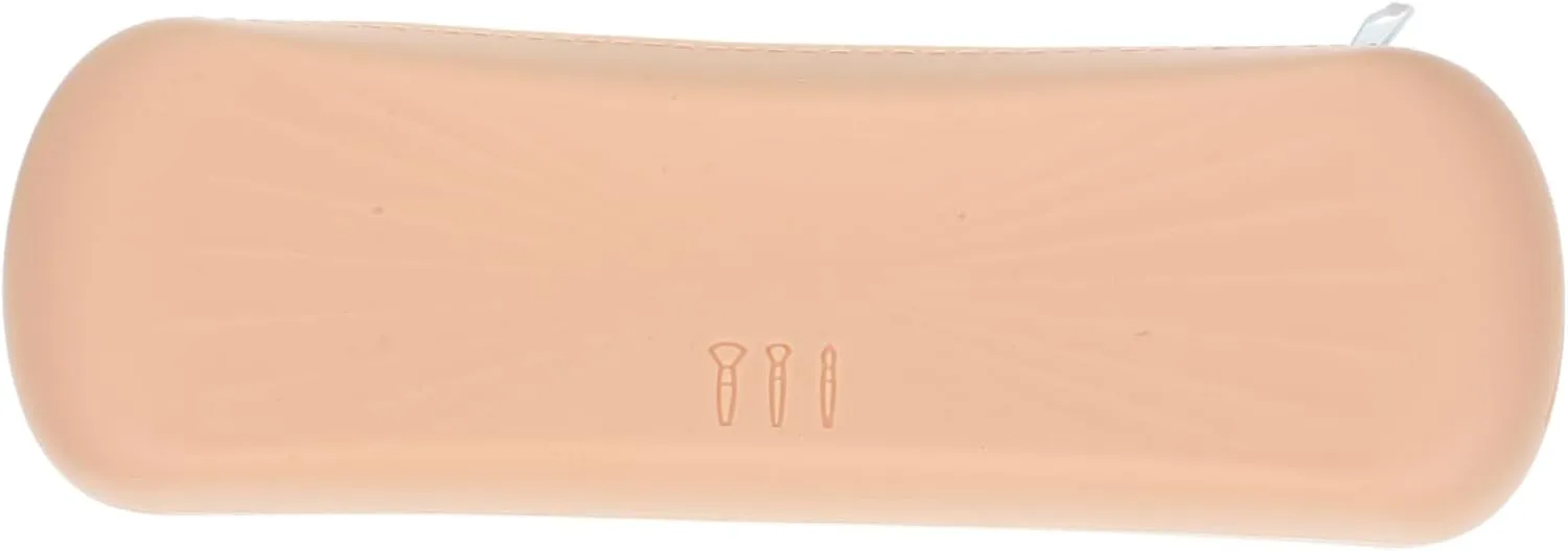 FRCOLOR 3pcs Travel Makeup Case Silicone Makeup Brush Holder for Women Lightweight Ergonomic Design Dust Storage for Brushes Travel Essential