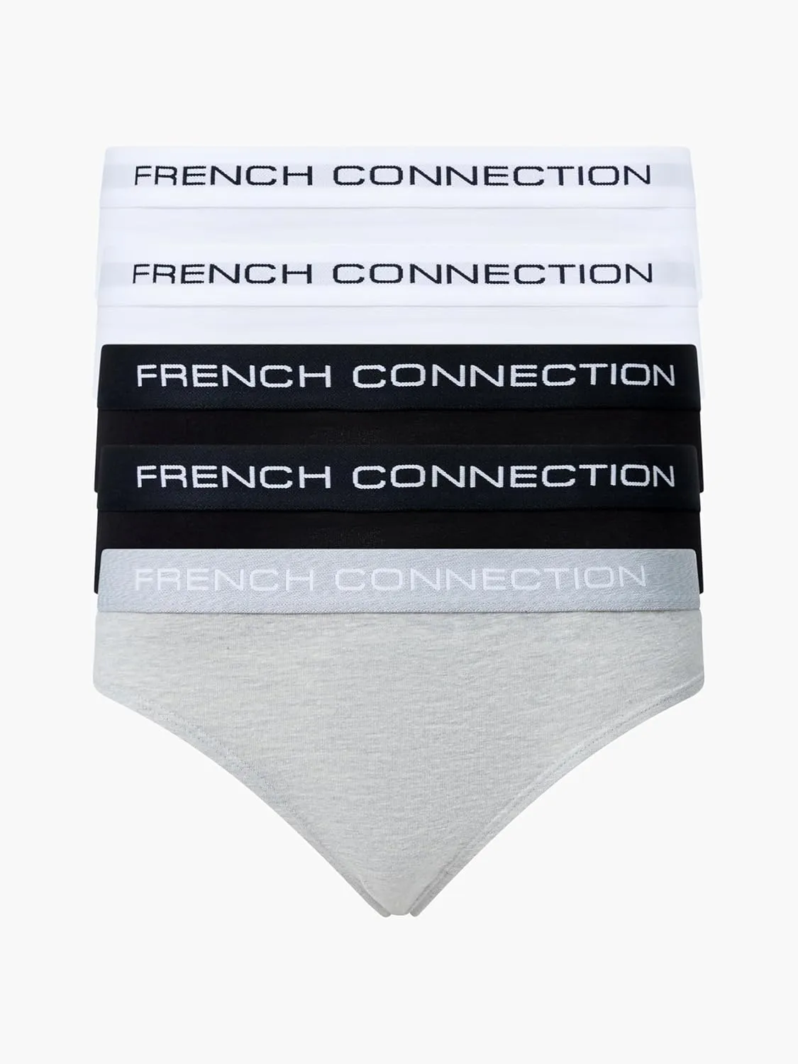 French Connection Women’s Underwear Briefs – Pack of 5, 7 – Cotton Underwear For Women – Soft and Stretchable