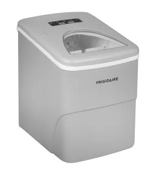 Frigidaire EFIC108-Silver Compact Ice Maker, Counter-top Portable, 26 lb per Day, Silver