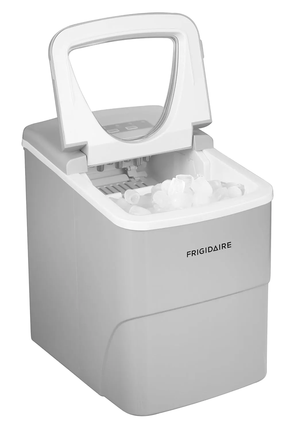 Frigidaire EFIC108-Silver Compact Ice Maker, Counter-top Portable, 26 lb per Day, Silver