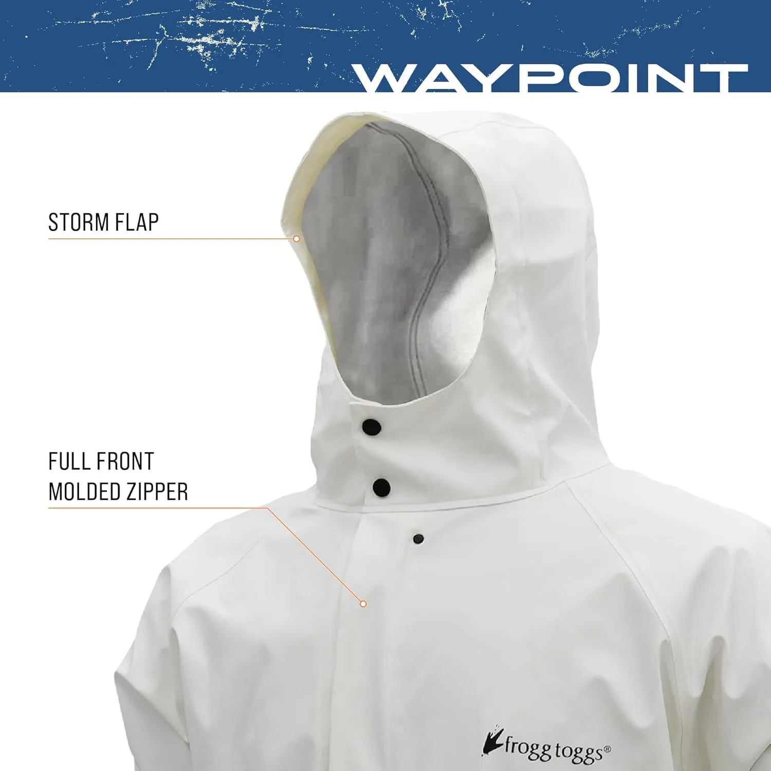 FROGG TOGGS Men's Waypoint Angler Waterproof, Durable Jacket with 4-Way Stretch