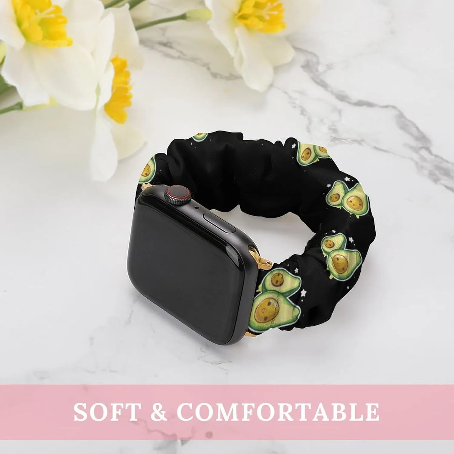 Funny Avocado Fashion Watch Strap Scrunchies Wristbands Compatible With IWatch Series