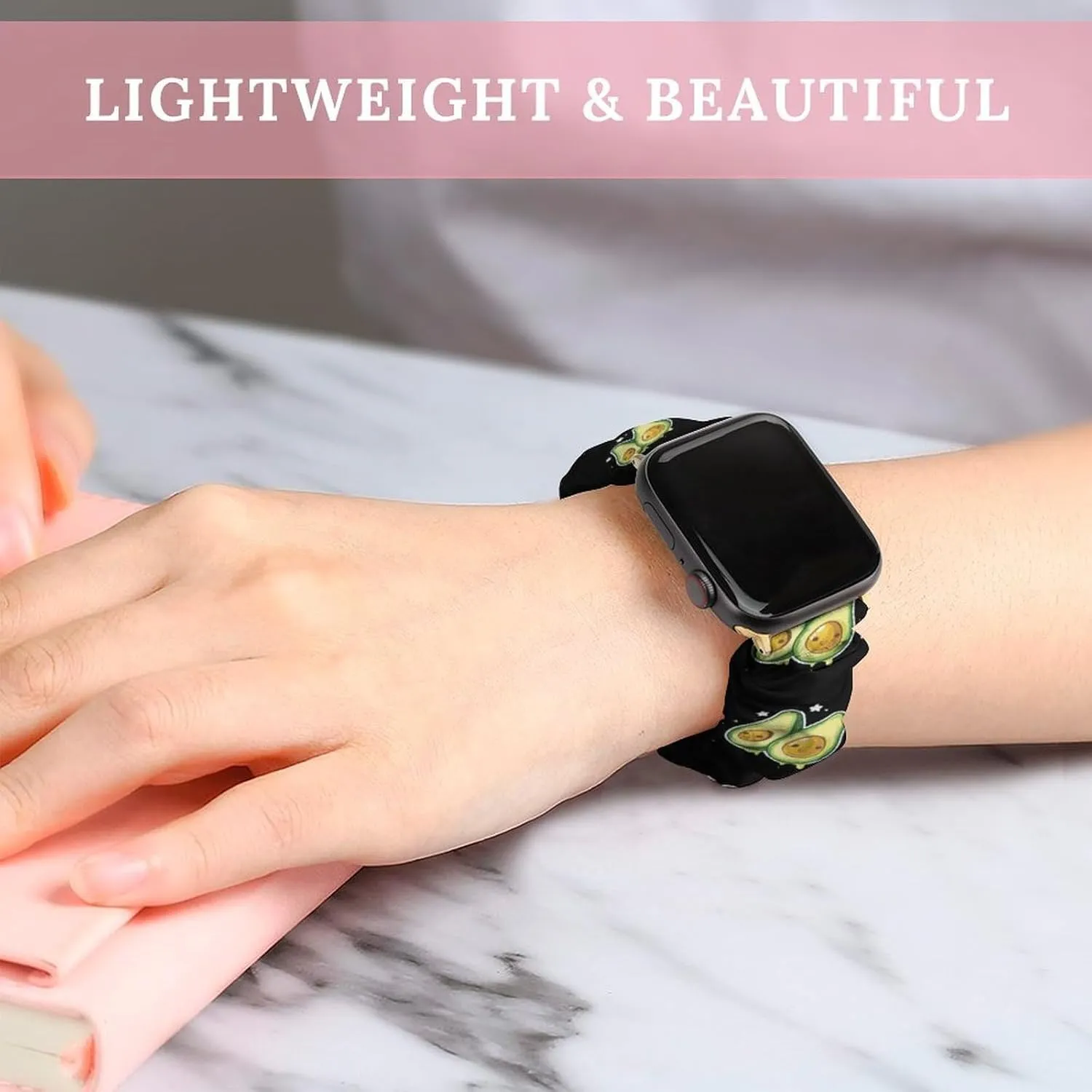 Funny Avocado Fashion Watch Strap Scrunchies Wristbands Compatible With IWatch Series