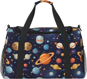 Galaxy planet print Weekender Overnight Carry On Bag Gym Luggage Bag Duffel Bag for Travel Women