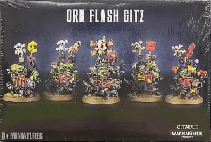GAMES WORKSHOP 99120103033" Warhammer 40,000" Ork Flash Gitz Action Figure, Black