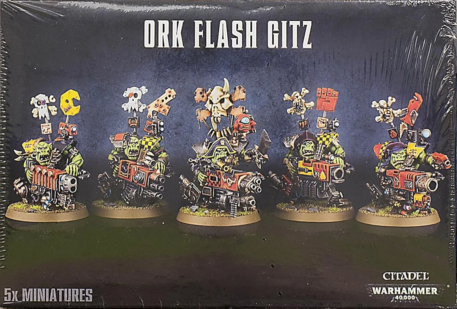 GAMES WORKSHOP 99120103033" Warhammer 40,000" Ork Flash Gitz Action Figure, Black