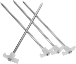 GANAZONO Durable Canopy Stakes 6 Pack Metal Stakes for Tent Ground Tarp Outdoor Decorations Tent Pegs