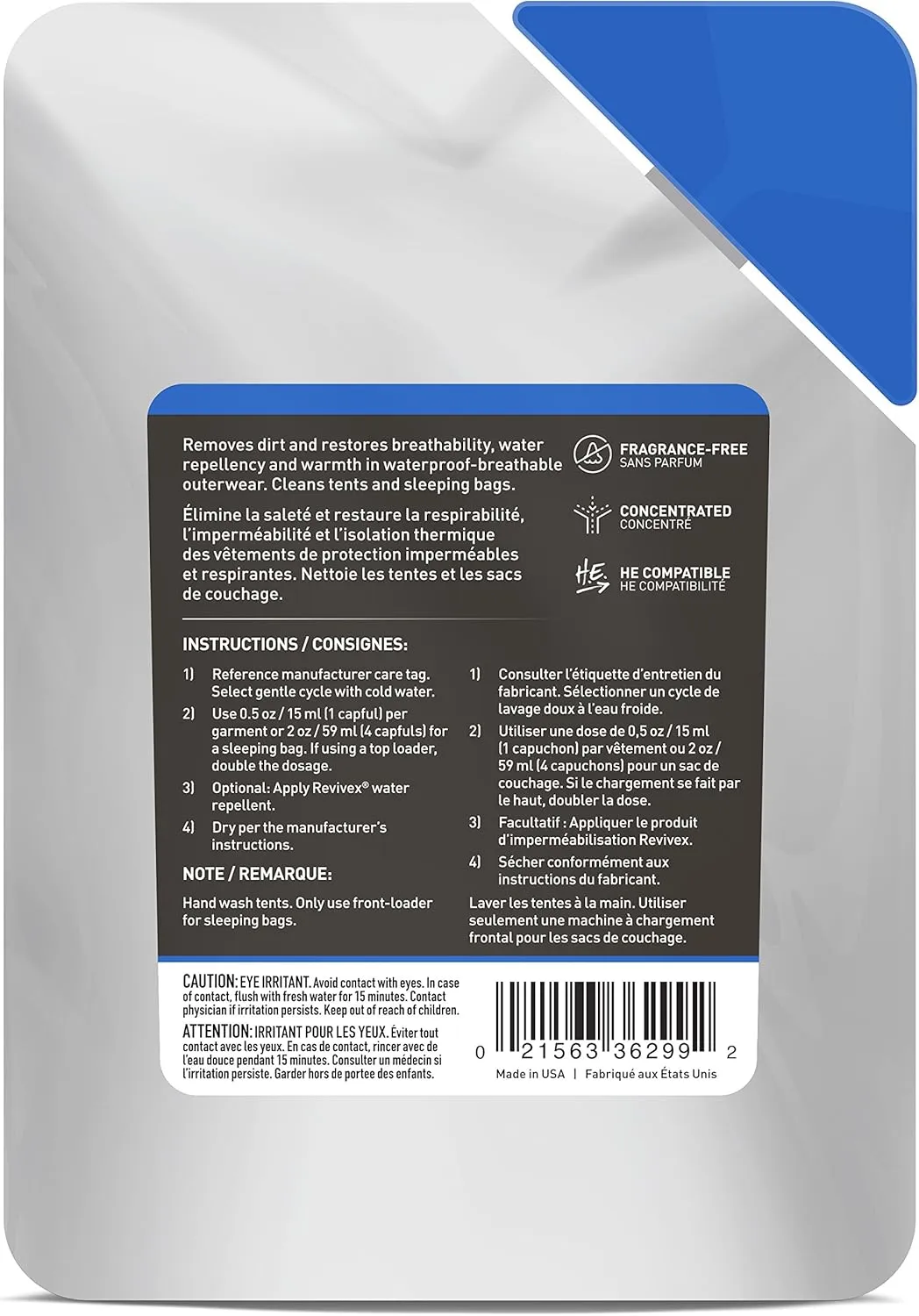 GEAR AID Care Kit with Revivex Pro Cleaner, Revivex Wash-in Water Repellent and Tenacious Tape Mini Patches, Clear, Two 10 oz Packs