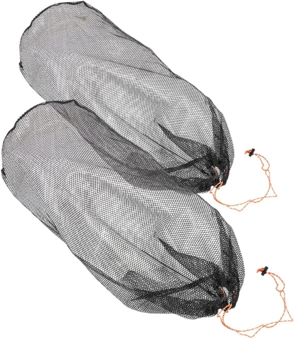GLEAVI Camping Sleeping Bag Sack Set 2pc Drawstring Mesh Storage Bag Organizer for Blankets