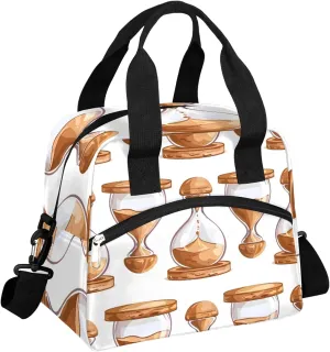 Glitter Quicksand Lunch Bag Gold Glitter Lunch Bag Reusable Lunch Box Leak Proof Cooler Bag With Adjustable Shoulder Strap