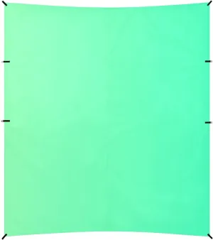 Green Gradient Foldable Beach Canopy UPF50  Protection Lightweight Portable Sun Shelter with Sturdy Poles, Sandbags and Shovel for Backyard and Camping