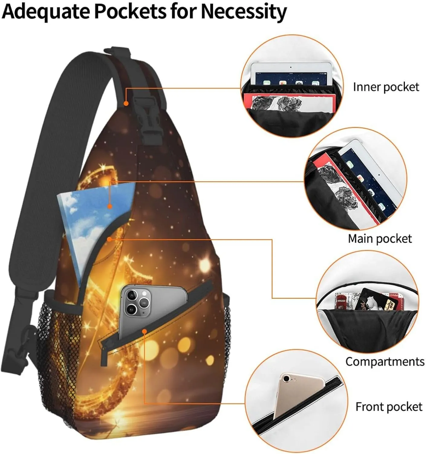 Green Grass Soccer Print Cross Chest Bag Diagonally Men Cross Chest Bag Diagonally