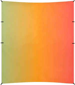 Green Red Gradient Foldable Beach Canopy UPF50  Protection Water-Resistant Large Portable Sun Shelter with Sandbags & Sand Shovel for Family Trips, Picnics & Camping