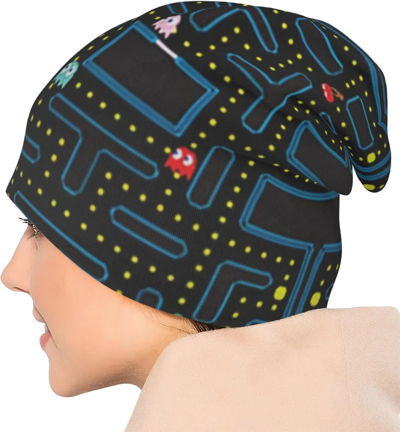 Gudetama Cute Slouchy Beanie Hat for Men/Women,Hip-Hop Warm Lightweight Running Thin Skull Headwear Night Sleeping Cap Gift