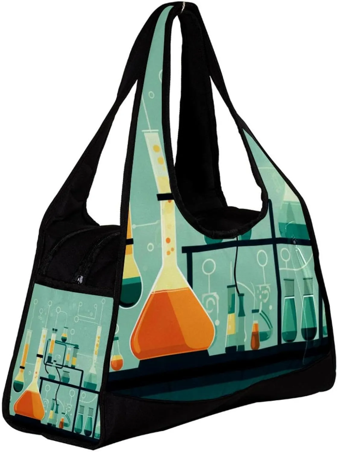 Gym Bag for Women,Small Gym Bag for Men,Cartoon Chemistry,Overnight Bag