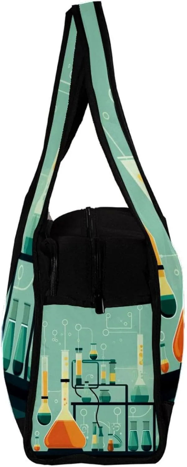 Gym Bag for Women,Small Gym Bag for Men,Cartoon Chemistry,Overnight Bag