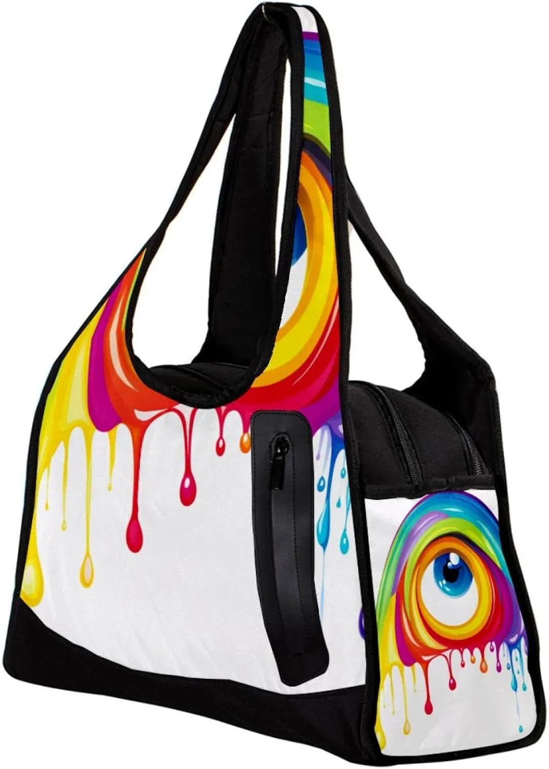 Gym Bag for Women,Small Gym Bag for Men,Drop and Rainbow,Overnight Bag
