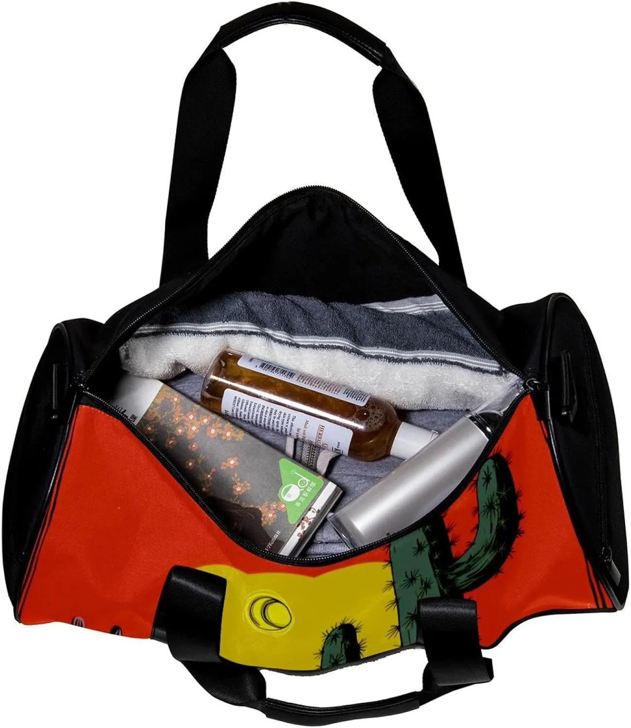 Gym Bag for Women,Small Gym Bag for Men,Welcome Green Desert Cactus,Overnight Bag