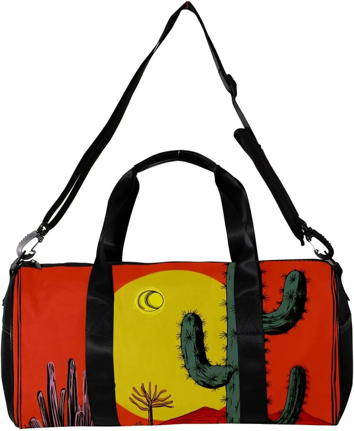 Gym Bag for Women,Small Gym Bag for Men,Welcome Green Desert Cactus,Overnight Bag