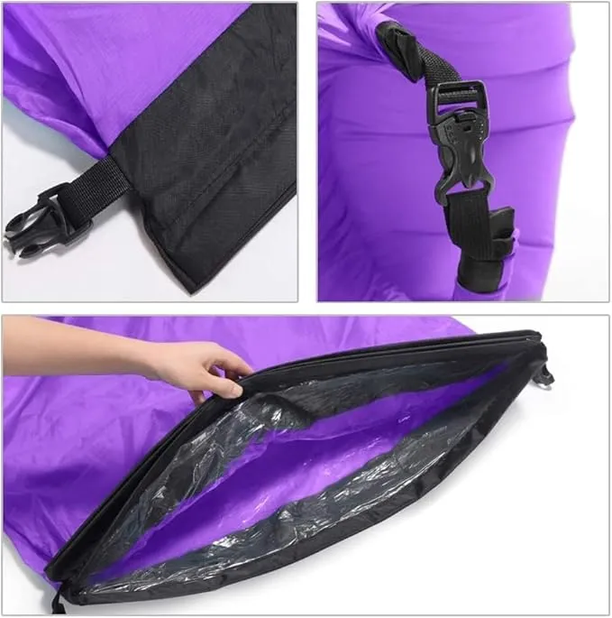 HaiChao Inflatable Lounger Sofa Air Chair Sofa Sleeping Bag Couch Air Sofa Bed for Lakes, Beaches, Garden, Camping (Purple)