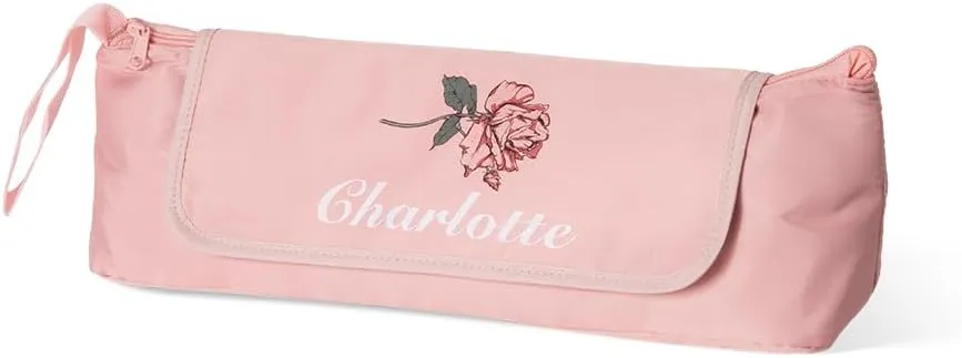 Hair Tools Travel Bag with Heat Resistant Mat for Flat Iron, Custom Birth Flower and Name on the Surface, Gifts for Women