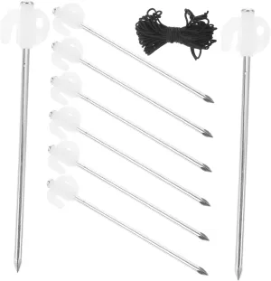 Happyyami 1set Heavy Duty Tent Stake Stakes for Camping Beach Tents and Tarps Lightweight Easy to Use for Hard Ground and Gazebos