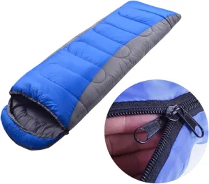 Happyyami Survival Essential 1pc Winter Sleeping Bag Drawstring Hood Thickening Outdoor Camping Sleeping Bag for Men Women