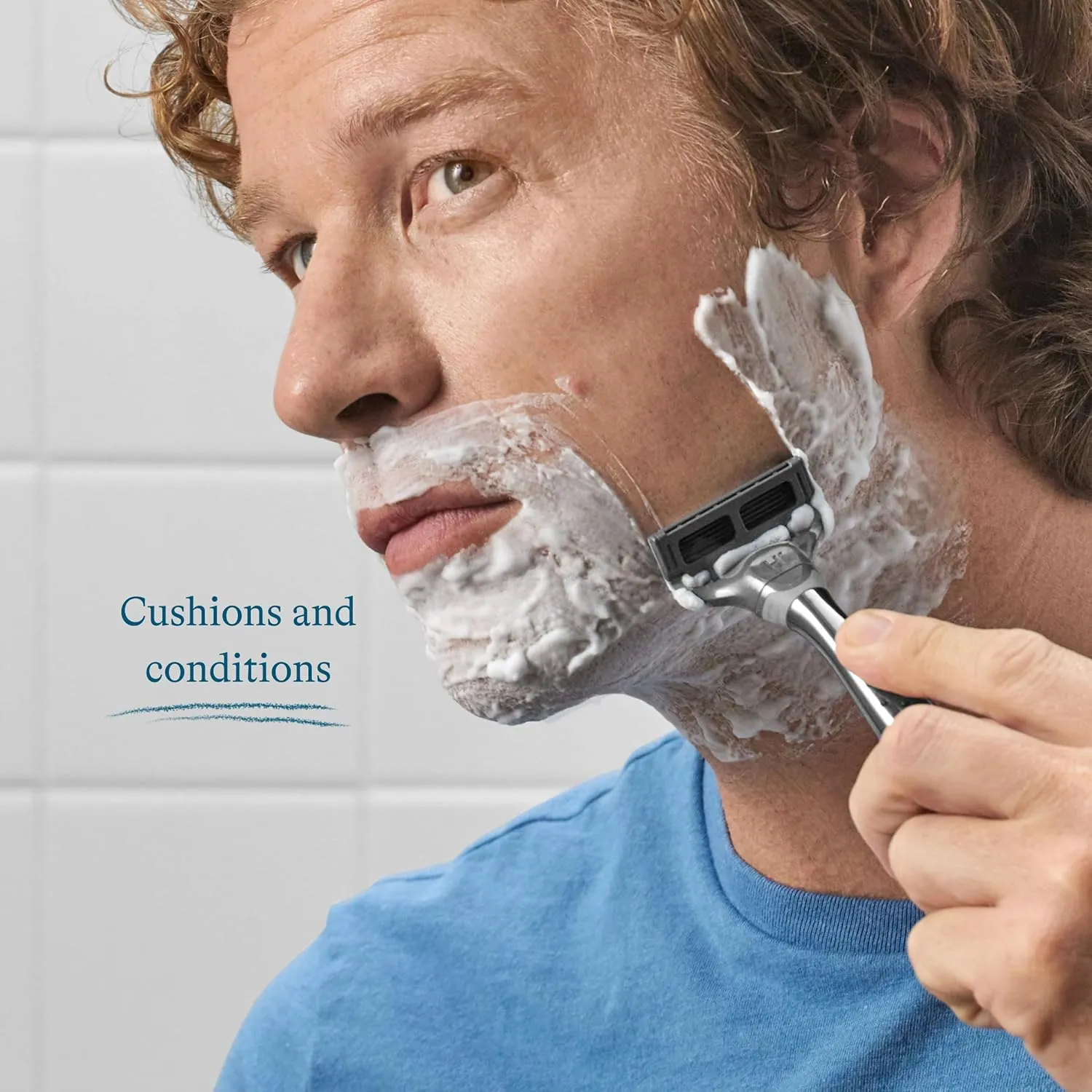 Harry's Shaving Kit for Men - Razor Handle, 5 Razor Blade Refills, Foaming Shave Gel, and Travel Blade Cover - Craft Edition