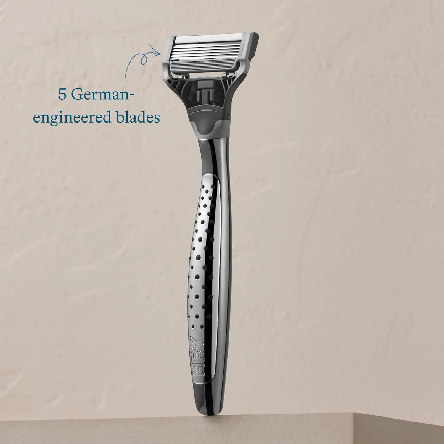 Harry's Shaving Kit for Men - Razor Handle, 5 Razor Blade Refills, Foaming Shave Gel, and Travel Blade Cover - Craft Edition