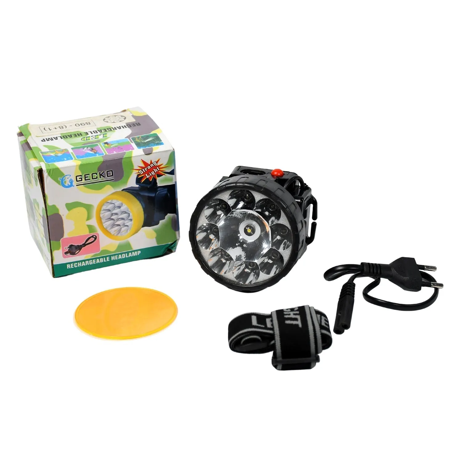 HEAD LAMP 9 LED LONG RANGE RECHARGEABLE HEADLAMP ADJUSTMENT LAMP USE FOR FARMERS, FISHING, CAMPING, HIKING, TREKKING, CYCLING
