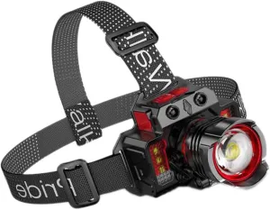 Headlamp Strong Light Rechargeable Head-Mounted Outdoor Flashlight Night Fishing Long Life LED Miner's Lamp Headlamp(Yellow Light)