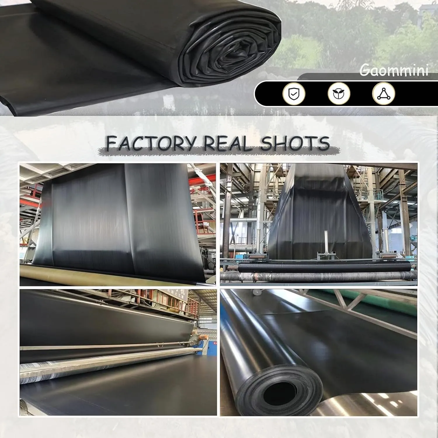 Heavy Duty Black Polythene Sheet - Damp Proof Course Membrane, Waterproof Flexible Pond Liner 0.2mm Thick, Koi Fish Ponds Membrane for Water Garden Pond Tarp(19.7x19.7ft)