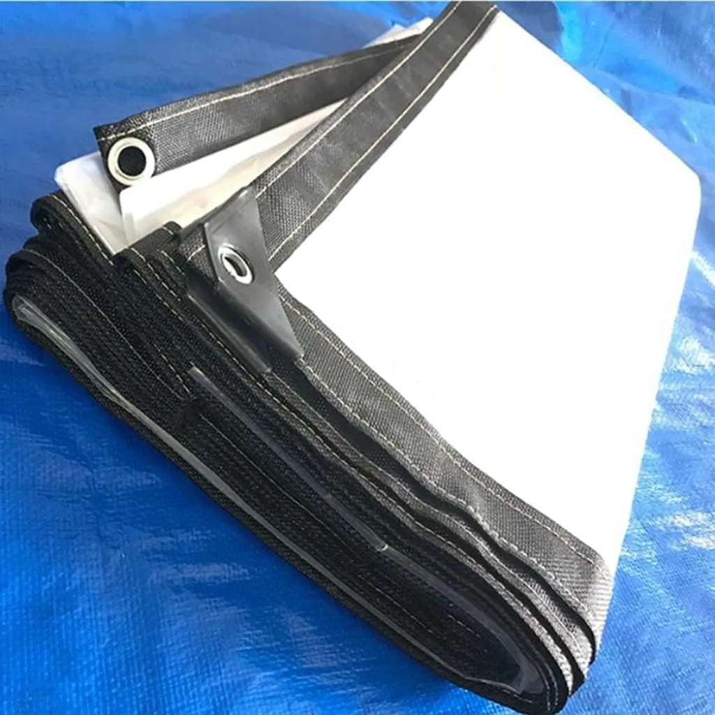 Heavy Duty Dustproof Waterproof, 130g/m² Tarp Cover with Grommets Anti-Aging Insulation PE Plastic Emergency Rain Shelter Rainproof Tarpaulin for Garden Furniture(1x3m/3.3'x9.9')