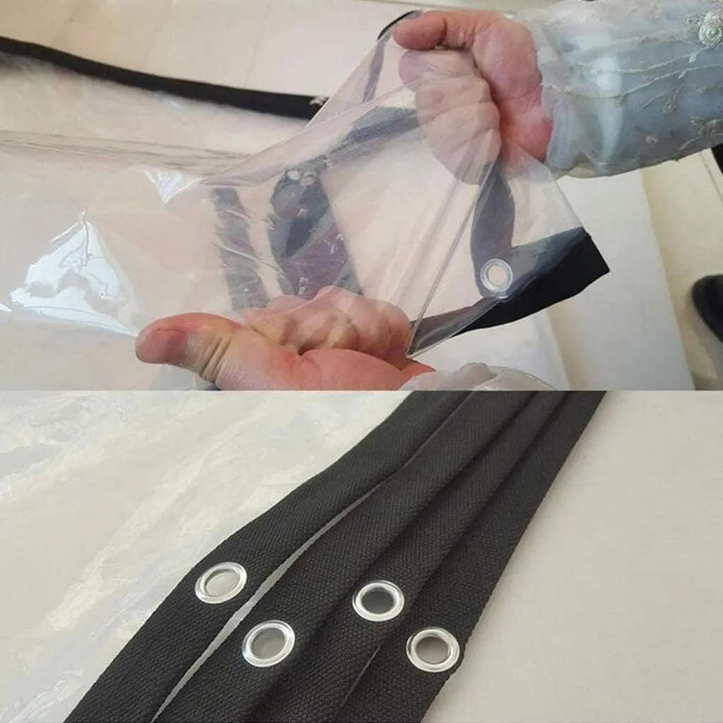 Heavy Duty Dustproof Waterproof, 130g/m² Tarp Cover with Grommets Anti-Aging Insulation PE Plastic Emergency Rain Shelter Rainproof Tarpaulin for Garden Furniture(1x3m/3.3'x9.9')