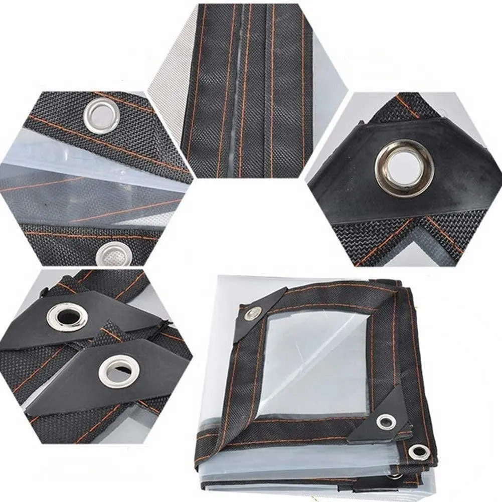 Heavy Duty Dustproof Waterproof, 130g/m² Tarp Cover with Grommets Anti-Aging Insulation PE Plastic Emergency Rain Shelter Rainproof Tarpaulin for Garden Furniture(1x3m/3.3'x9.9')