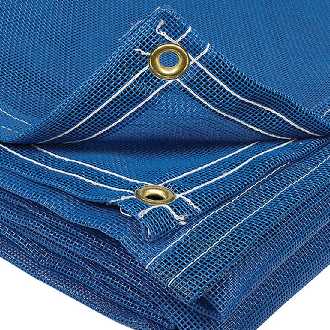 Heavy Duty Vinyl Coated Mesh Tarp - Blue 6 Foot x 8 Foot