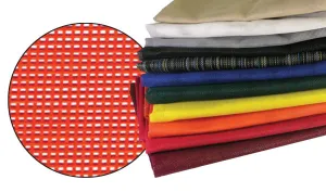 Heavy Duty Vinyl Coated Mesh Tarp - Red - 10 Foot x 46 Foot