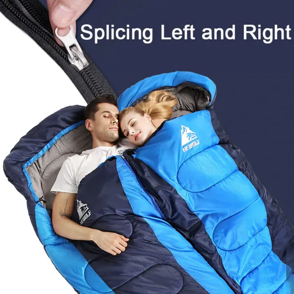 Hewolf Camping Sleeping Bag - Dark Blue