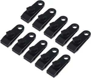 High Strength Tent Clips 10 Pieces Heavy Duty Tarpaulin Clamps Improved Design for Maximum Grip (Heavy Duty Clamps for Tarps)