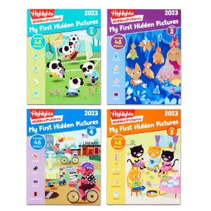 Highlights My First Hidden Pictures 2023 Activity Books for Kids Ages 3-6, 4-Book Set of Travel-Friendly Screen Free Seek and Find Fun with Stickers