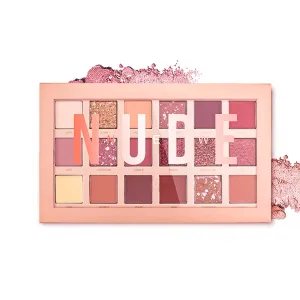 Highly Pigmented Eyeshadow Palette , 18 Colors Matte Shimmer Glitter Metallic Eyeshadow Palette Waterproof Blendable Long Lasting Natural Colors Make Up Eyeshadow Cosmetics Gift Kit-Great for Travel