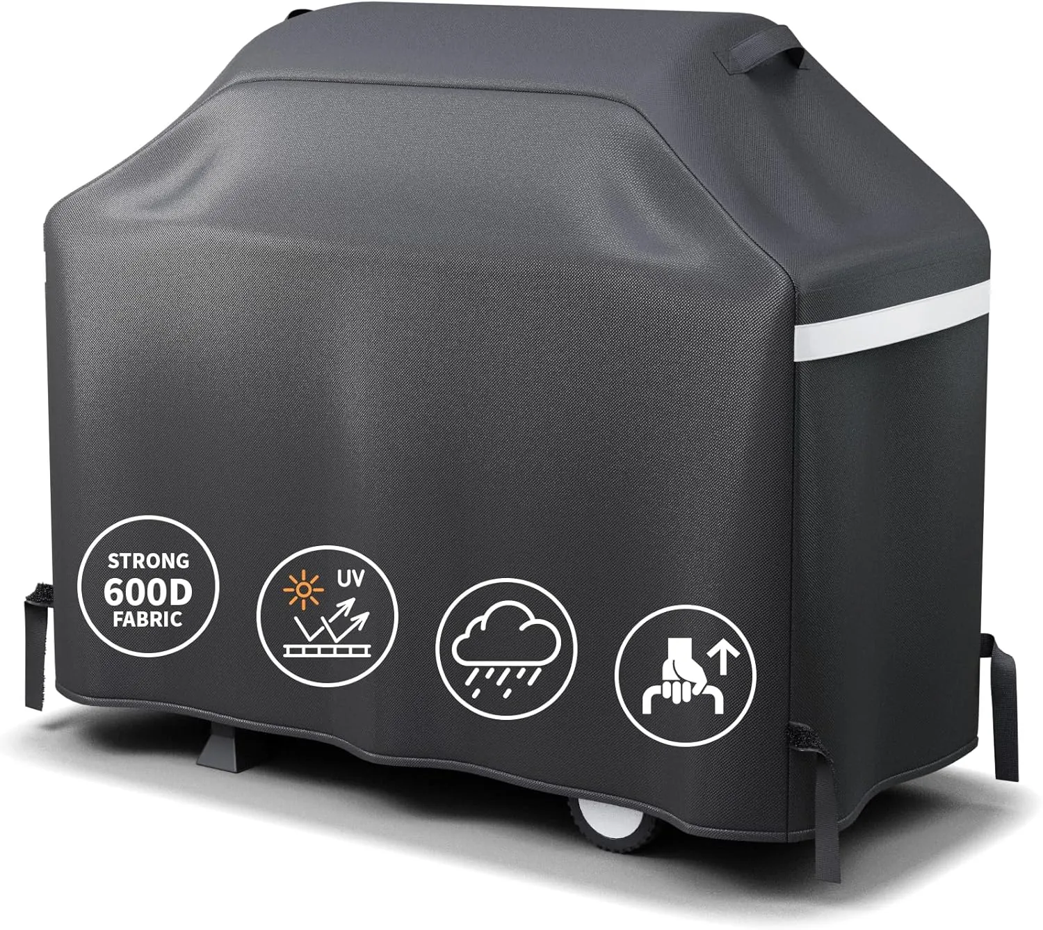 Hisencn 65 Inch Gas Grill Cover for 3 to 6 Burner Charbroil, Nexgrill, Weber, Dyna-Glo, Jenn Air, Kenmore, Brinkmann and More, Heavy Duty Waterproof BBQ Cover, All Weather Protection BBQ Cover