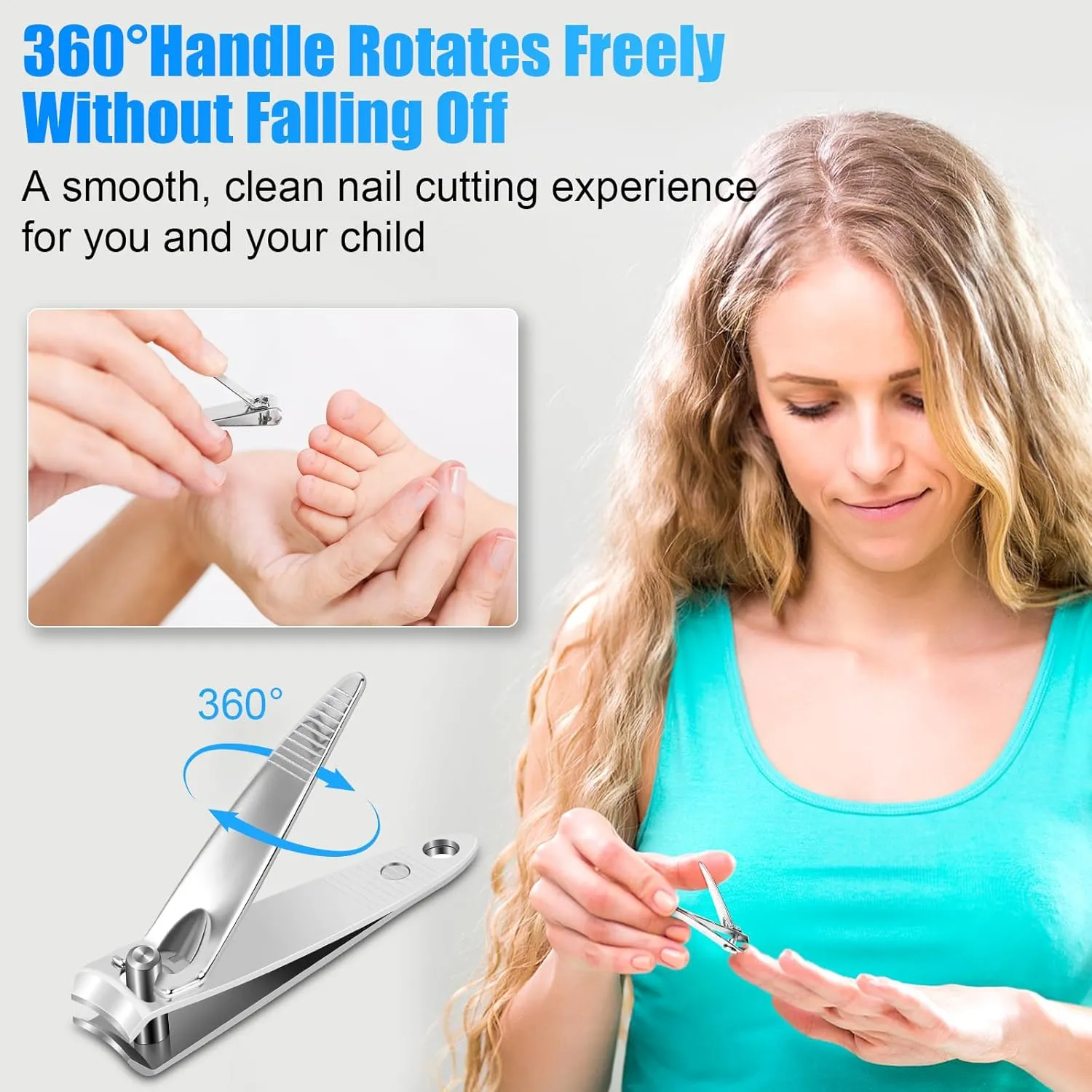 HOFASON 100 Pcs Nail Clippers Bulk for Men Women Adult, Professional Stainless Steel Fingernail & Toe Nail Clipper Cutter Set Travel Manicure Pedicure Trimmer Kit Gift for Homeless Supplies