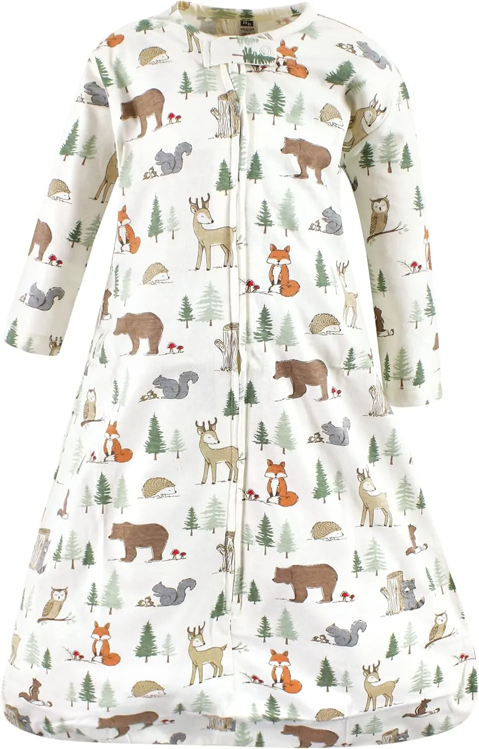 Hudson Baby Unisex Baby Long Sleeve Cotton Jersey Sleeping Bag, Forest Animals, 18-24 Months