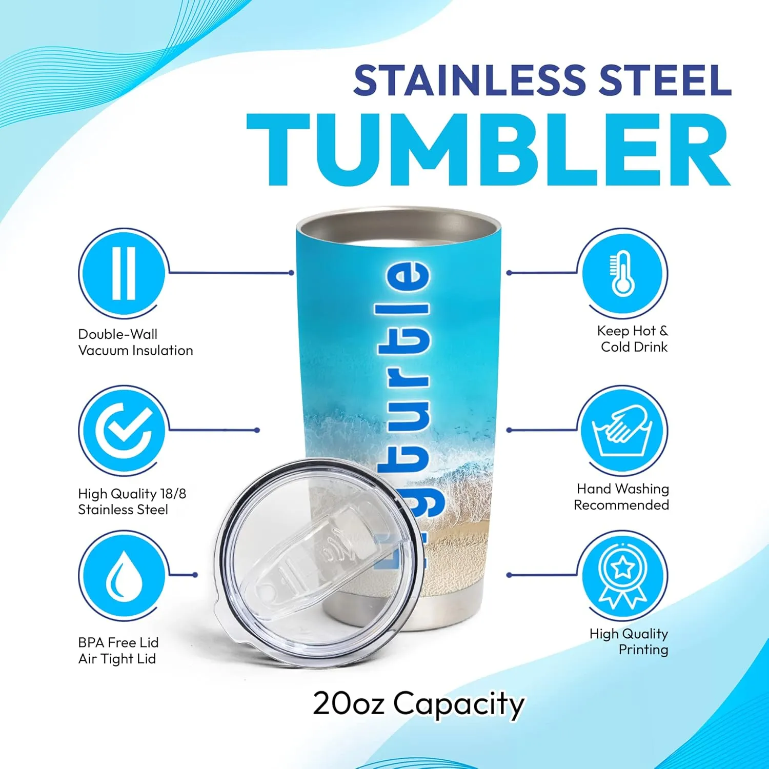 Hyturtle Personalized Gifts For Leopard Lover - Birthday Christmas - Leopard Print Custom Name Stainless Steel Tumbler 20oz With Straw Lid - Cheetah Lover Gifts For Her Women Girl Daughter Friend