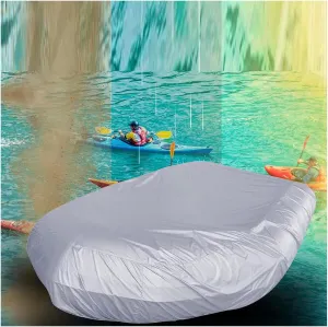 Inflatable Boat Cover 7 Sizes Dinghy Cover Waterproof Anti-UV Boat Tarp for Small Inflatable and Rigid Inflatable Boats,470 * 210 * 46cm