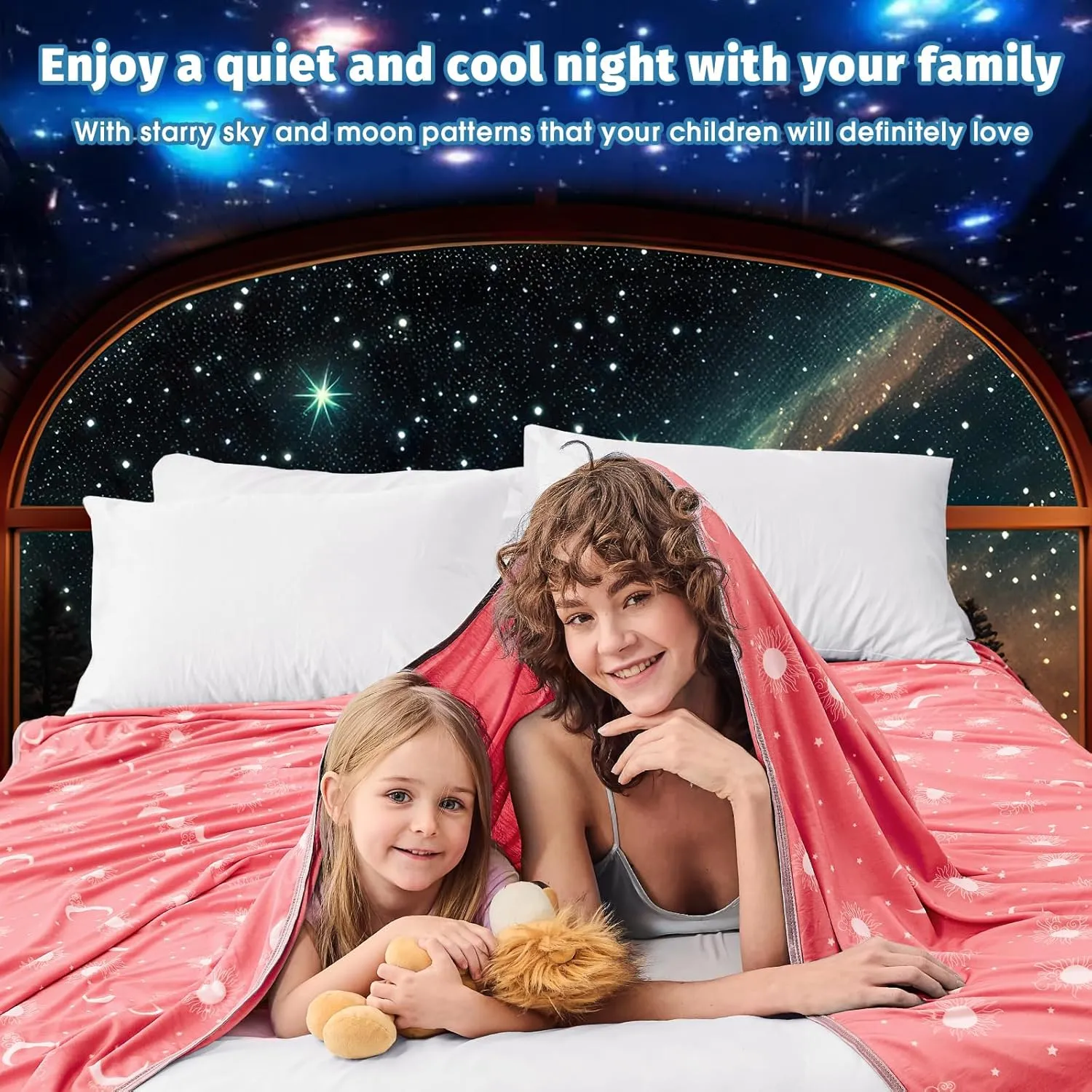 inhand Cooling Throw Blanket (50"x60") - Cooled Blankets for Hot Sleepers Lightweight Breathable Summer Blanket for Sleeping Night Sweats to Keep Cool in The Heat -Peach Pink