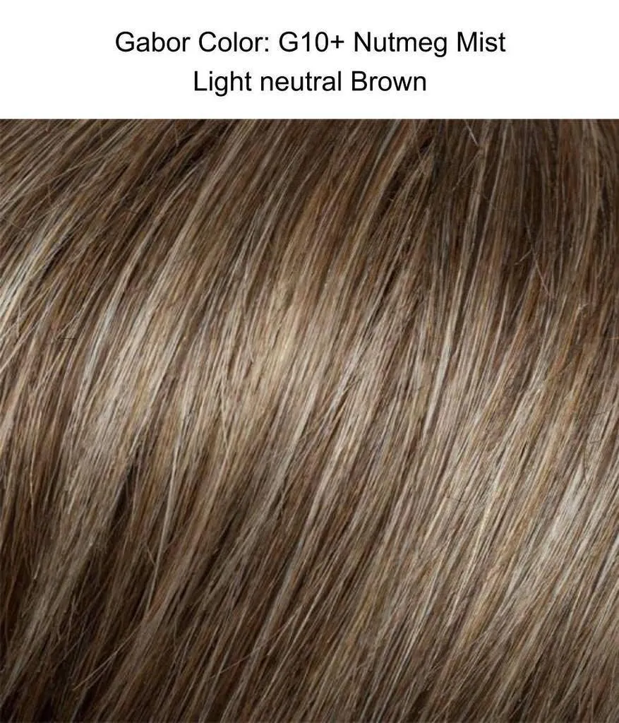 Instinct Wig Avg Large Cap Color G10  Nutmeg Mist - Gabor Wigs 3.5" Short Collar Length Shag Wavy Layers Synthetic Capless Bundle MaxWigs Hairloss Booklet