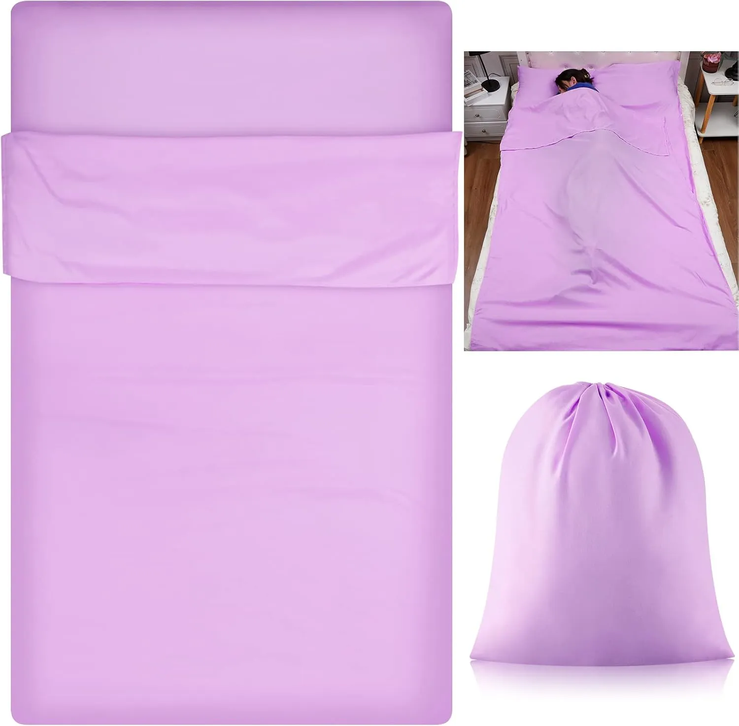 Irenare Self Tan Sleep Sack Breathable Self Tanning Sheet Protector for Bed Travel Sleeping Bag Camping and Sheet Liner for Outdoor Travel Hiking